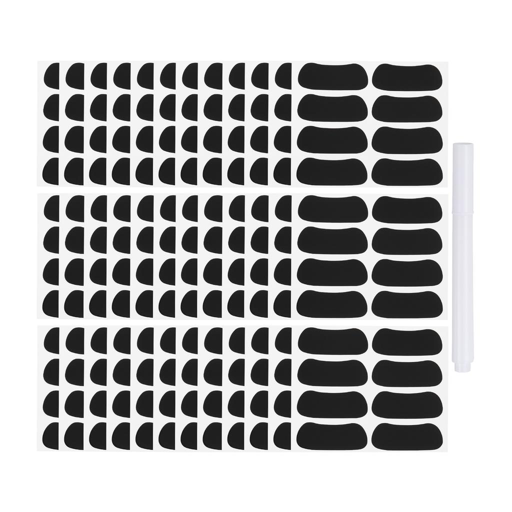 48-144Pairs Sports Eye Black Stickers Under Eye Black Strips Football Face Stickers Breathable Eyeblack Sticker with 1Pcs Pencil