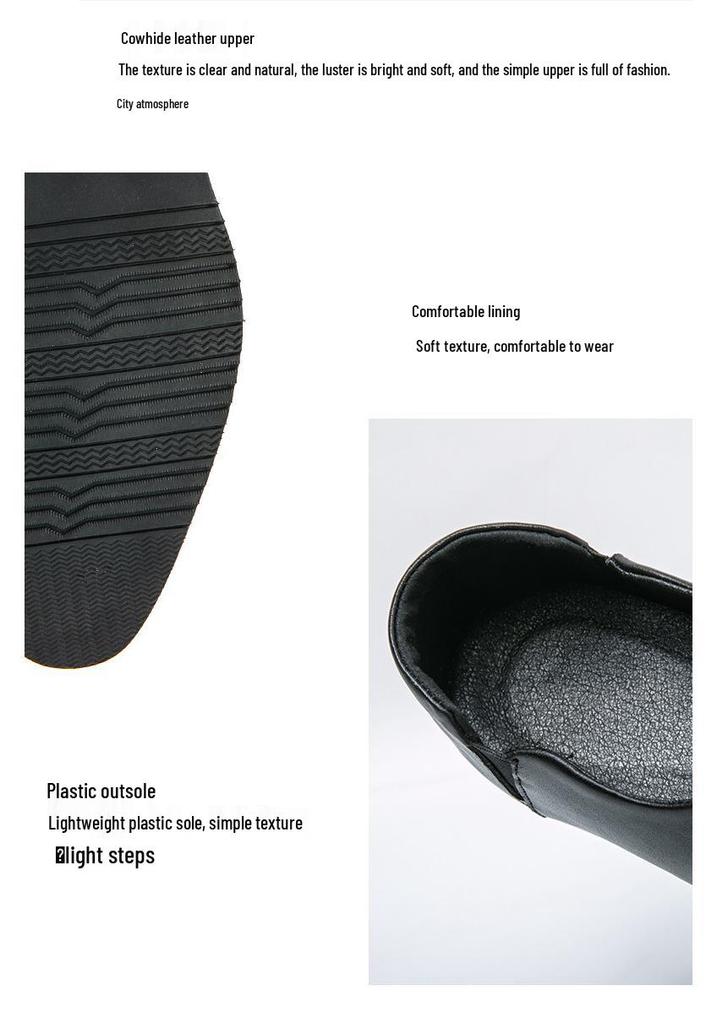 Herren Modische Koreanische Slip-On Lederschuhe, Lässig bis Formell, Spitze Zehenpartie
