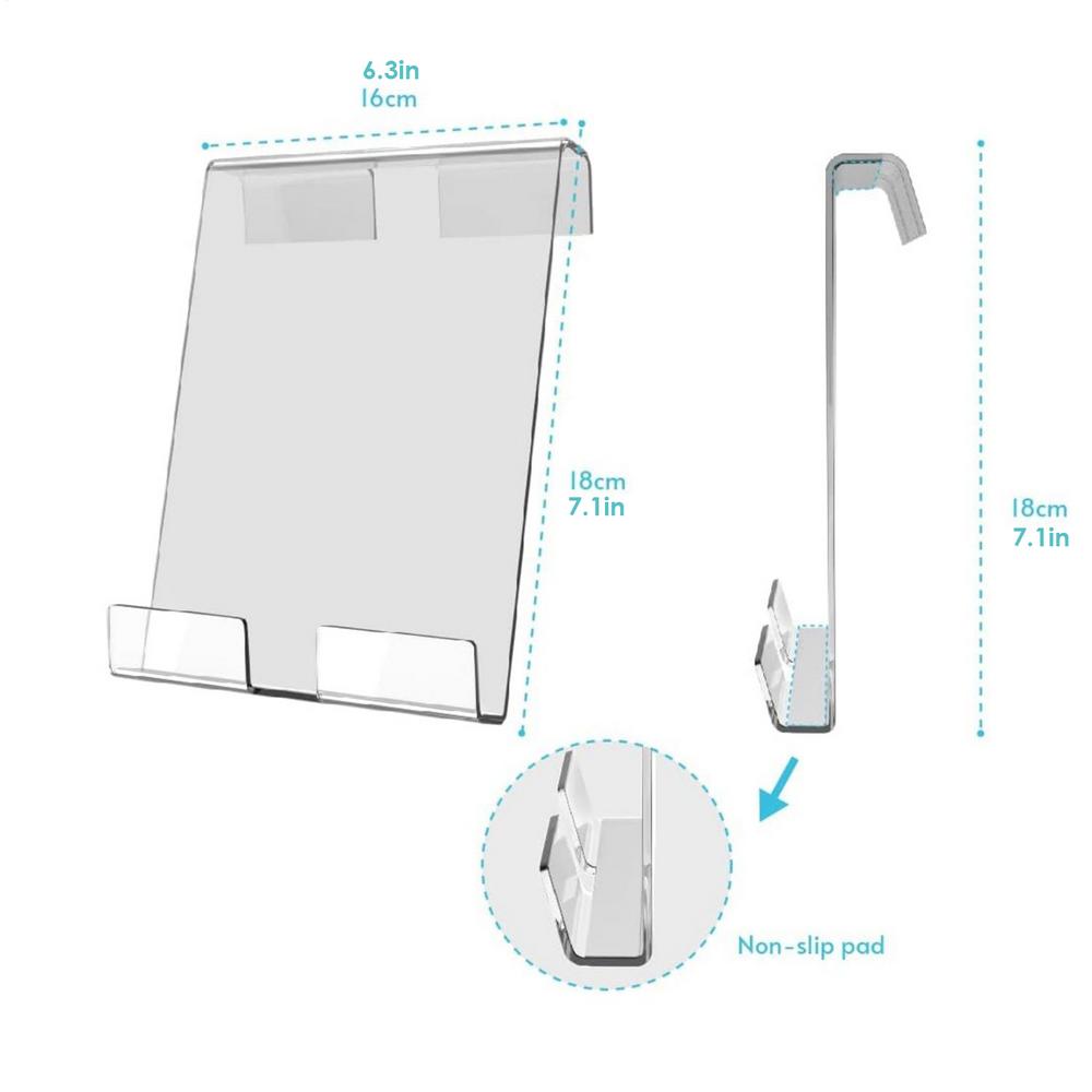 

Exercise Bike Tablet Stand Clear Acrylic Exercise Bike Phone Mount Home Fitness Accessory Gym Workouts Tablet Bracket чистий