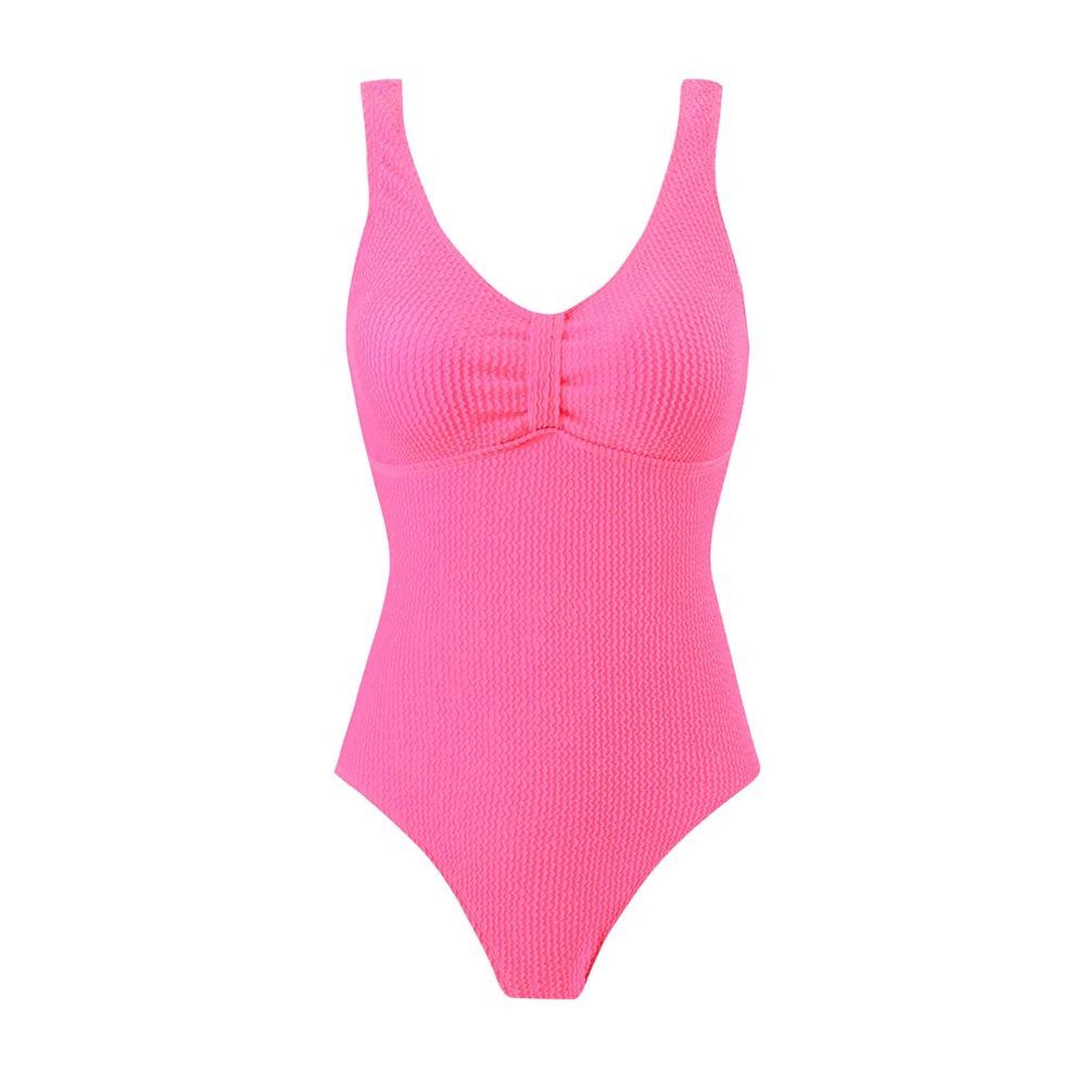 

Слитный купальник с V-образным вырезом для женщин 2025 новинка, купальник для отпуска, однотонный боди, женский купальник, купальный монокини, летняя пляжная одежда XXL