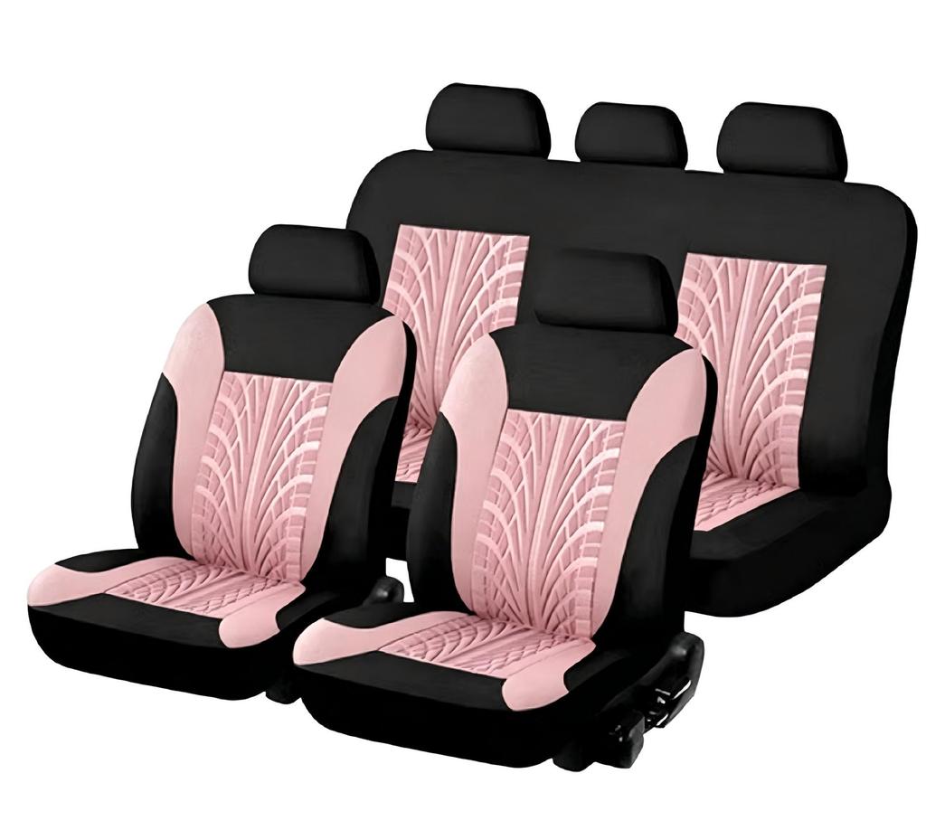Universal Car Seat Cover with Woven Waistline & Tire Pattern for Europe, America, Middle East