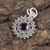 African Amethyst Pendant, 925 Solid Sterling Silver Gemstone Jewelry, Handmade Pendant, For Thanksgiving Gift