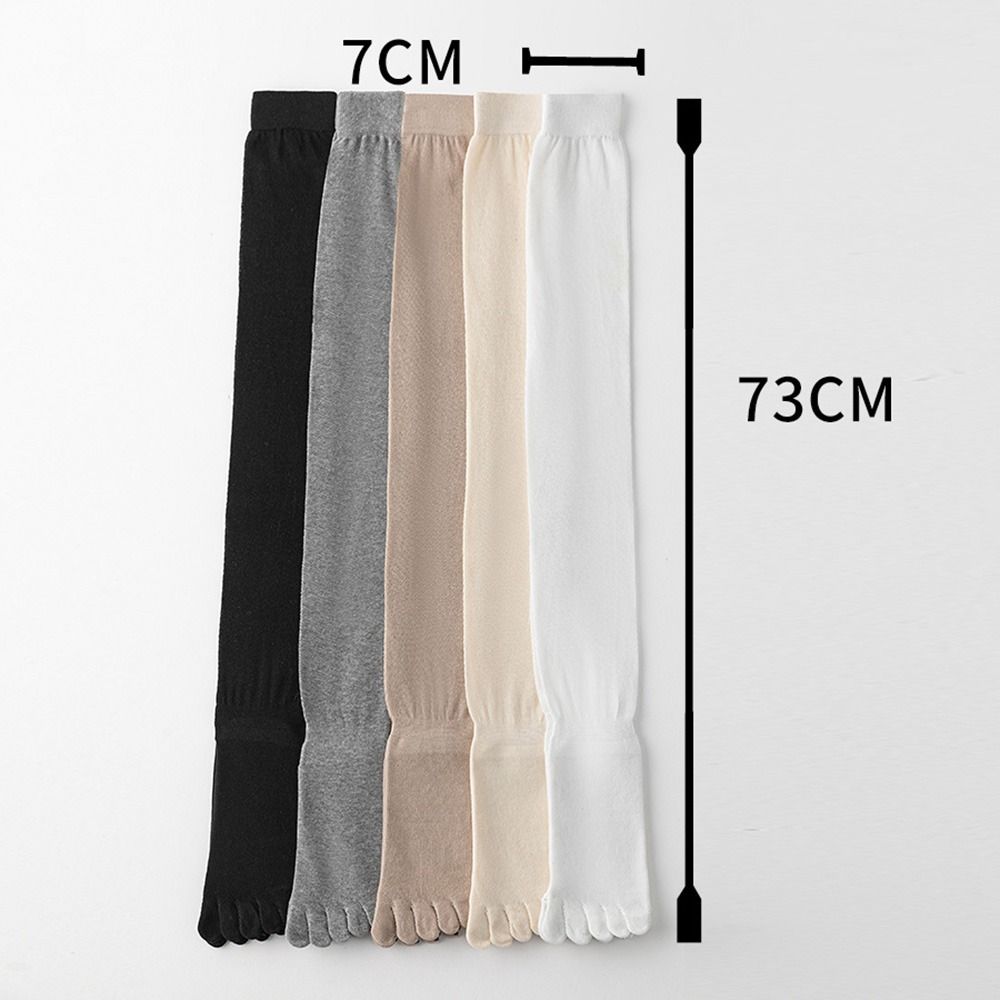 Anti-Slip Design Five Finger Yoga Socks Silicone Dots High Length Thigh Socks Yoga Practice