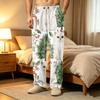 Herren Corduroy Schlafanzughose mit Aufdruck und Taschen, Lässige Schlafhose