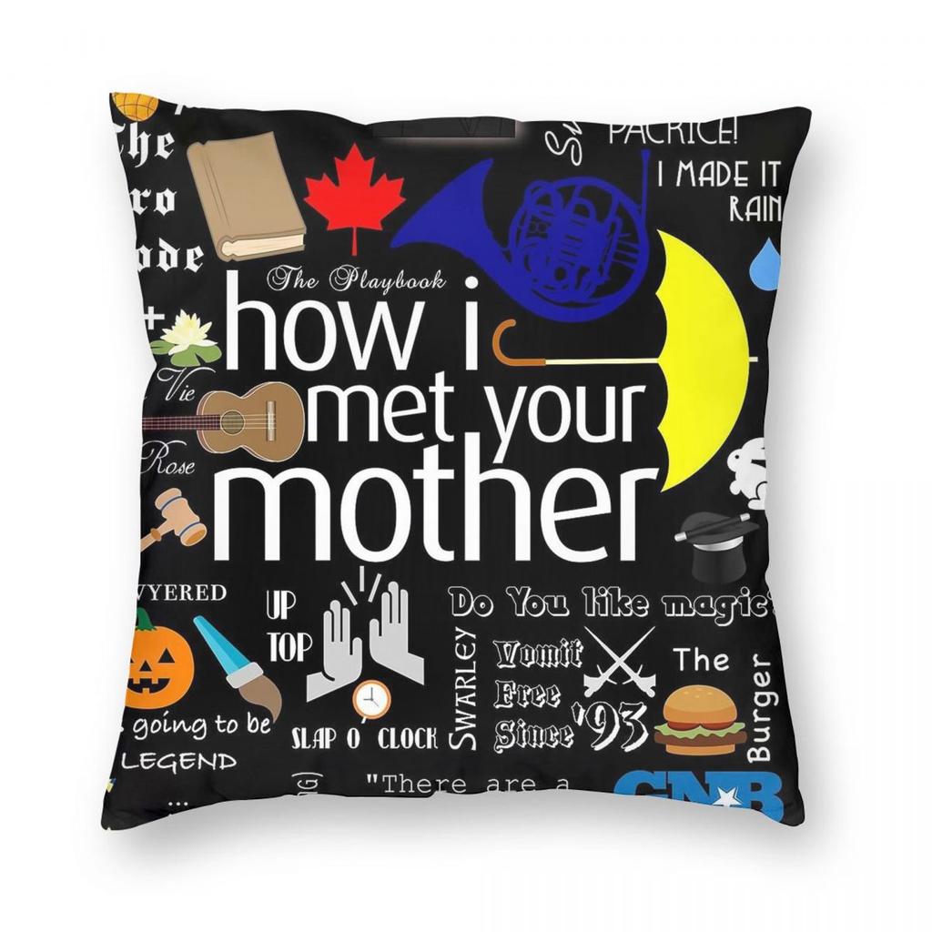 How I Met Your Mother Pillowcase Polyester Linen Velvet Printed Zip Decor Sofa Seater Cushion Cover x
