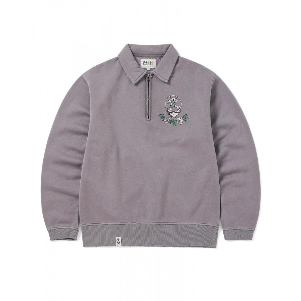

Thisisneverthat Gd Syf Half Zip Polo Sweatshirt Purple S
