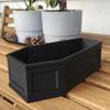 Flowerpot with Drainage System Rectangular Design Moisture Prevention Flower Pot Indoor Outdoor Use Plant Container