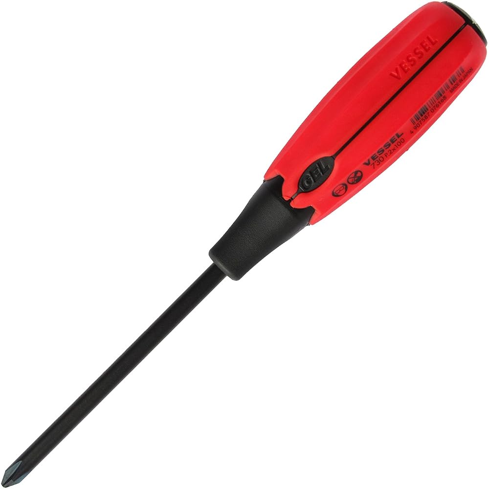 VESSEL Super Cushion Through-Hole Screwdriver +2×100 730