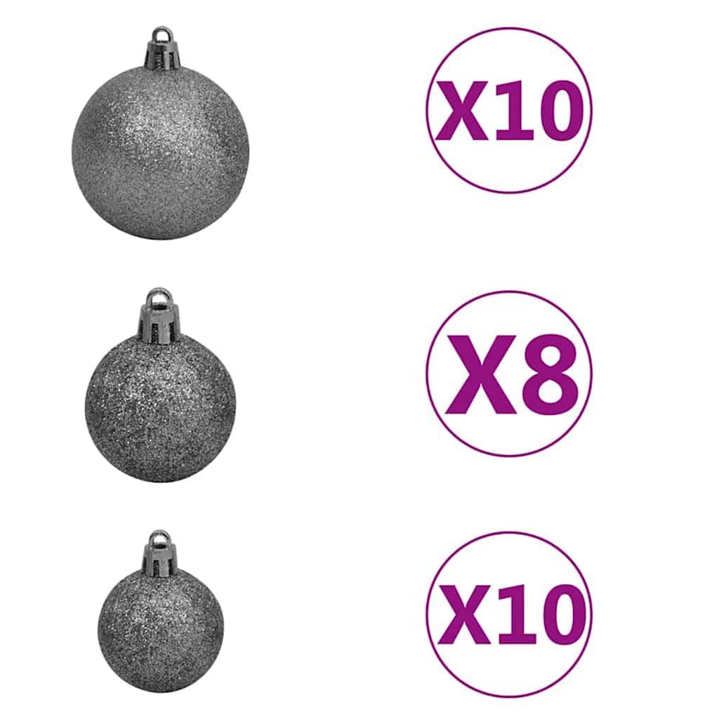 Artificial Christmas Tree with 300 LEDs and Stand Green 180 Cm