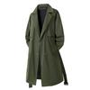 Gabardina para Hombre de un Solo Botón de Longitud Media con Cinturón Estilo Inglés Ligera Vintage Casual Ropa de Abrigo