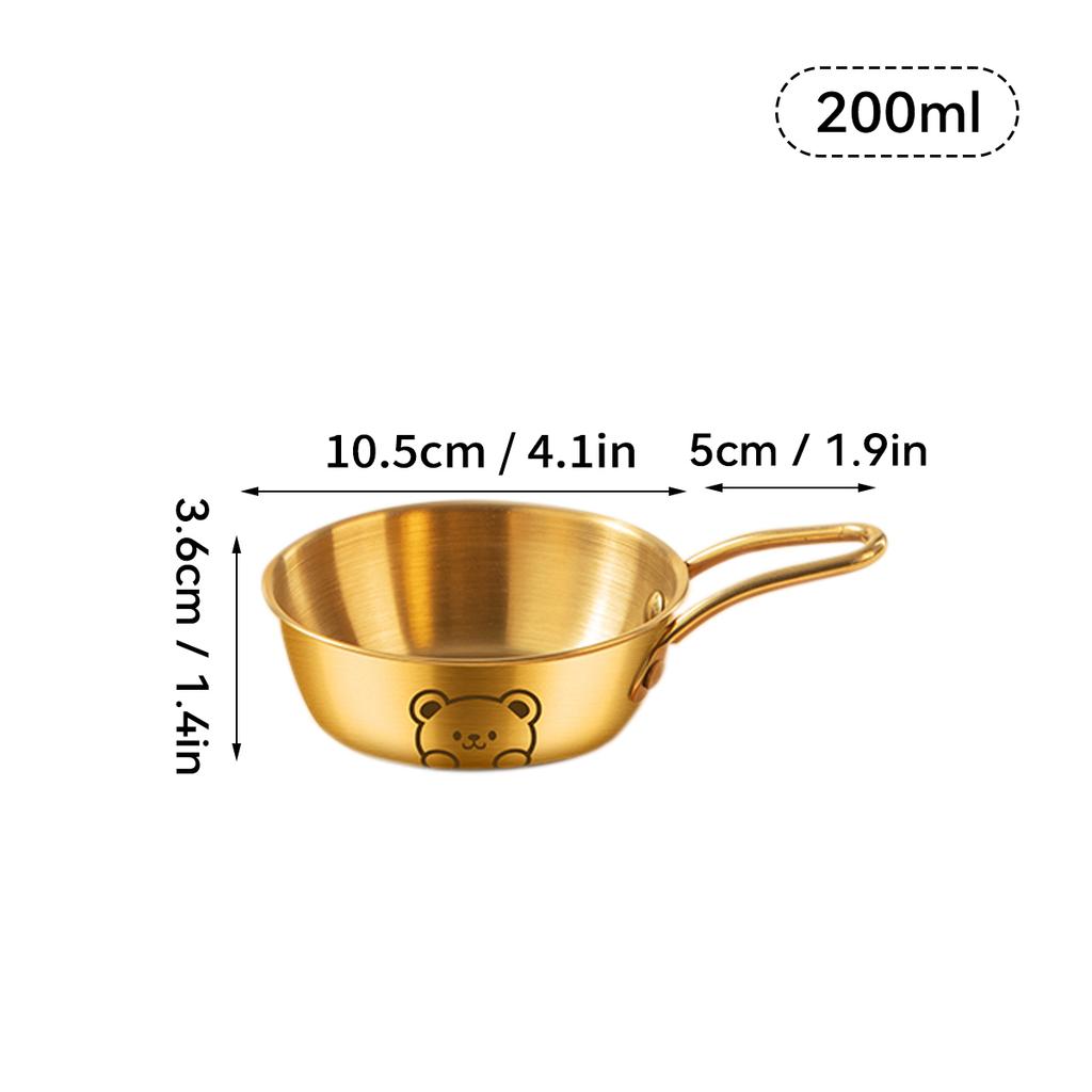 Korean Style Ramen Bowl Stainless Steel Noodle Bowl Multipurpose Snack Fruit Salad Bowl Induction Cooker Heatable