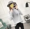 Qian Qian Knit High Loose Pullover Bottle Solid Long Loose Beautiful Women's Sweater, Neck, Turtleneck, Fit, Top, Slimming, Neck, Color, Sleeves,
