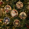 6-Piece Set of Colorful Wooden Christmas Decorations