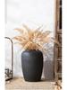 Jingdezhen Black Coarse Pottery Floor Vase: Modern Minimalist Japanese Decor for Hotel, Homestay, or Living Room.