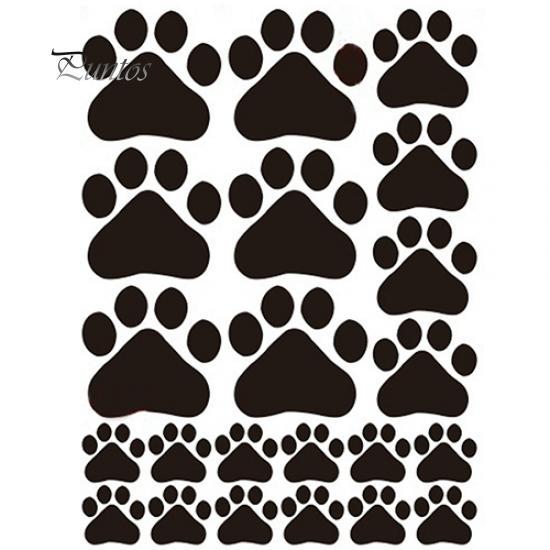 Home Decor 22Pcs/Sheet Dog Paw Prints Removable Wall Sticker Decals Children Home Decor