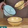 Thickened Retro Enamel Bowl – High Temp, Food Safe, Stylish & Customizable for Dorm or Home Use