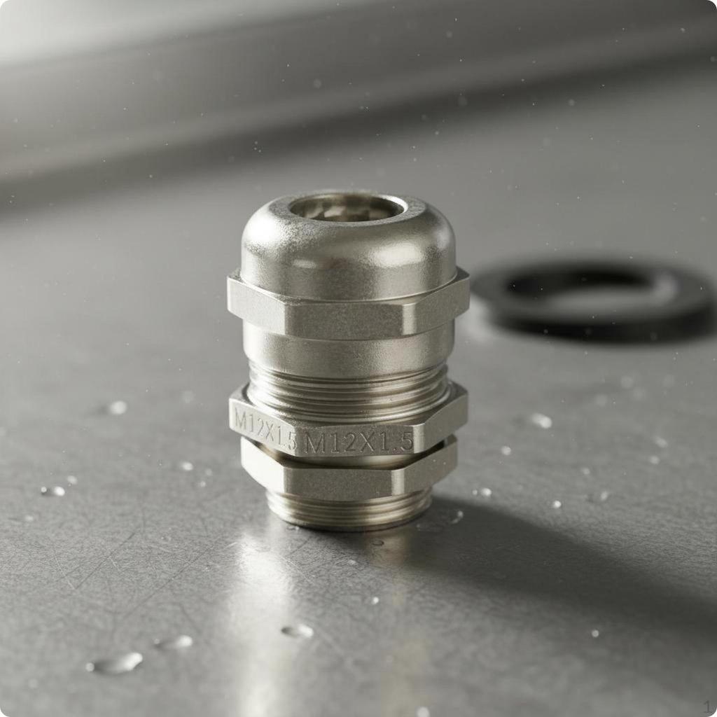 Brass Cord Grip Stainless Steel Strain Relief Wire Seal Fitting for Workbench, Machine