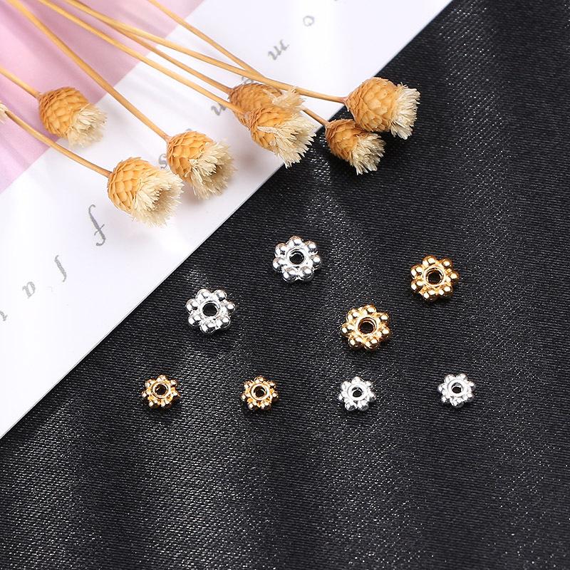 

100 шт., свободные бусины-разделители с цветком, принадлежности для изготовления ювелирных изделий своими руками, серьги, браслеты