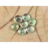 7 MM Natural Prehnite Round Cabochon Loose Gemstone 7 Pcs Lot A-263
