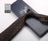 Tie Men'S Formal Wear British Retro Brown Striped 8Cm Hand Style Student Work Professional Wear