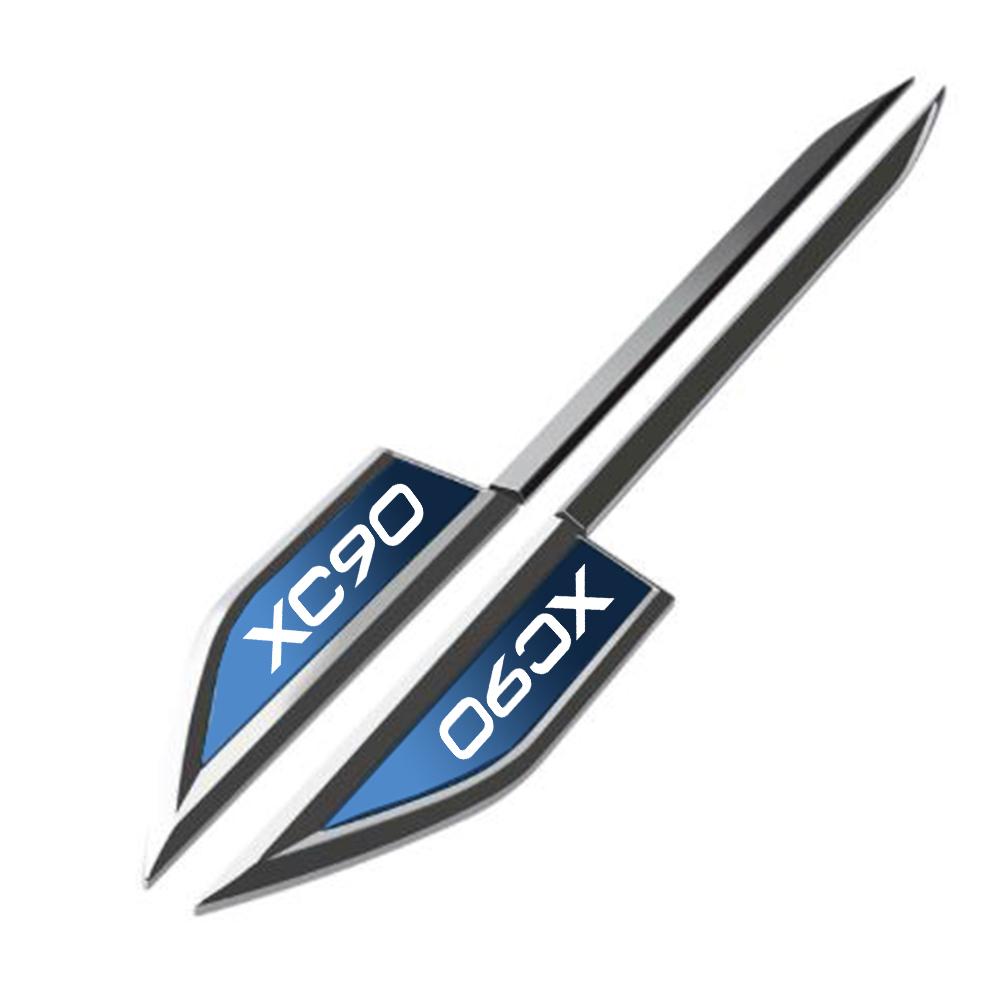 3D Metal Epoxy Car Side Body Fender Knife Badge Stickers  Emblem Badge Decals for Volvo S60 S90 XC60 XC90