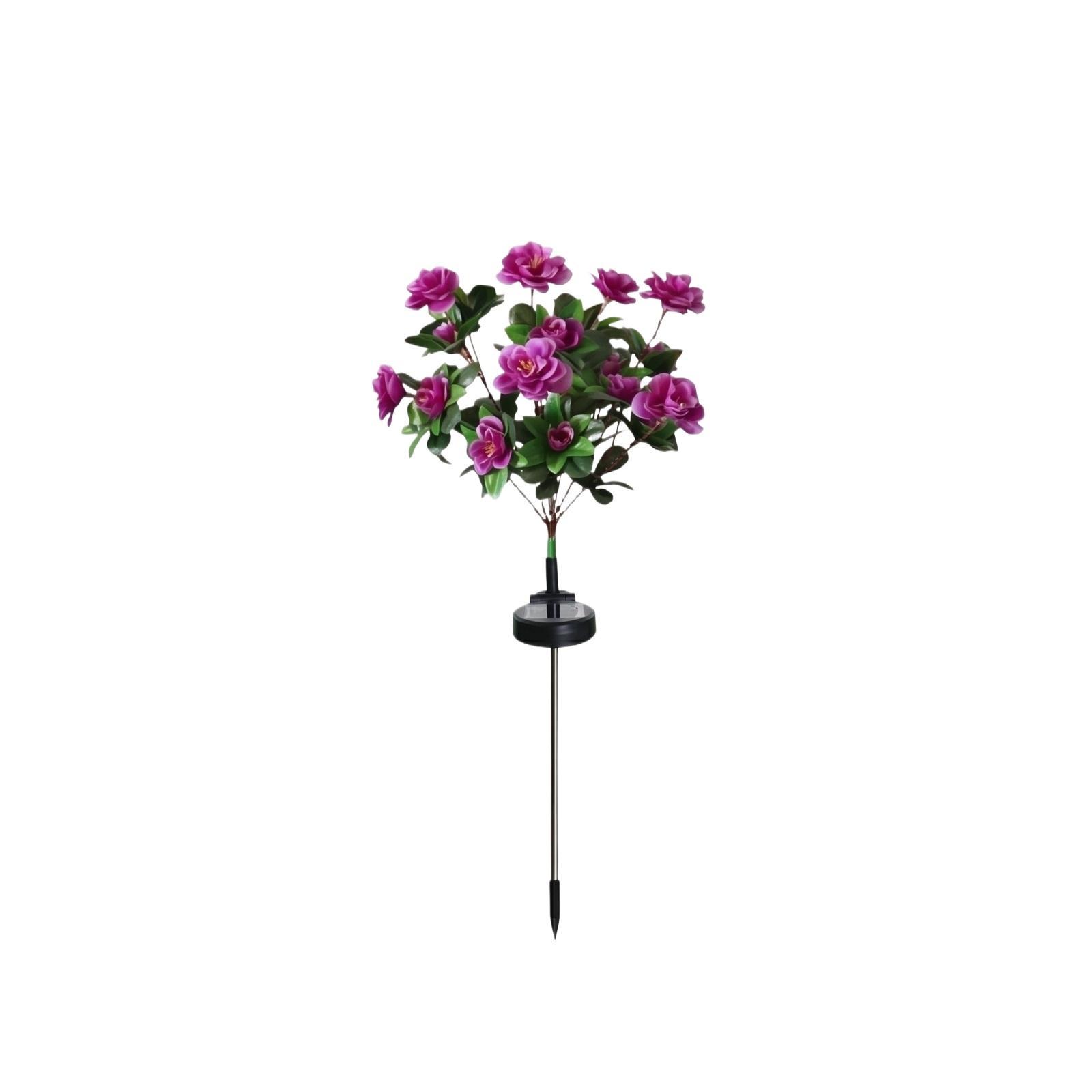 

Solar Powered Outdoor Garden Decorative Artificial Flower Light with Stake for Yard Pathway Landscape Lighting one size фиолетовый