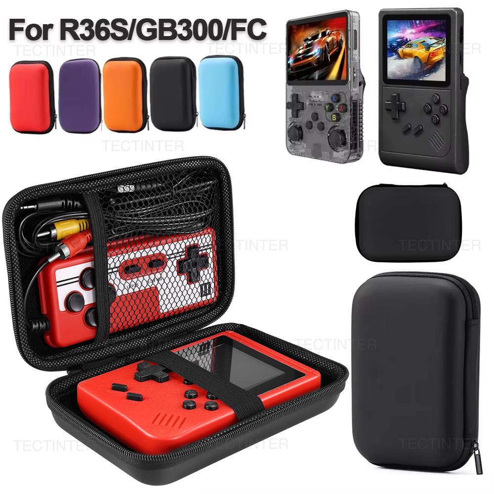 For R36S/GB300/FC/RG35XX Handheld Game Console Carrying Case Storage Bag Travel Retro Mini Game Player Portable Protective Box