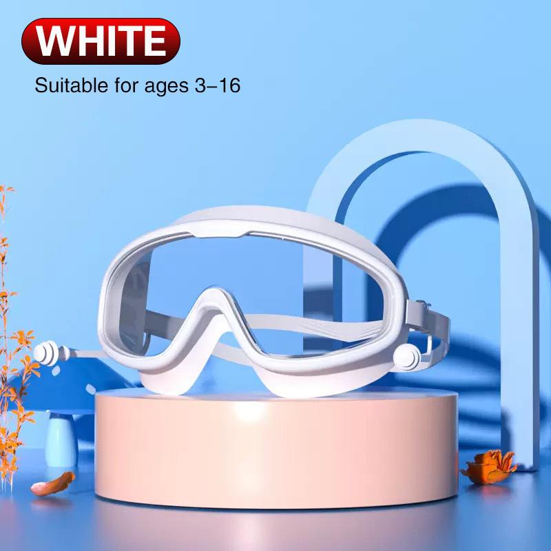 Summer Must-Have Swimming Goggles, Big Frame HD Transparent Lens, Anti-Fog Waterproof Swim Gears for Family Pool & Beach Use