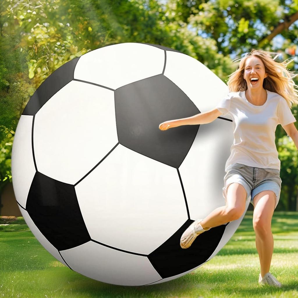 SALUDABLE Giant Soccer Ball, Beach Ball, Large Jumbo Soccer Ball for Water Sports and Water Play (150cm Diameter)