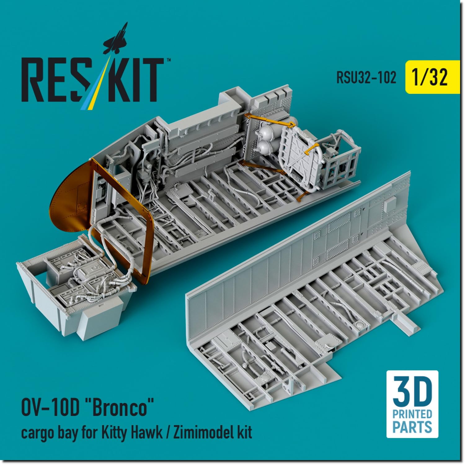 

Reskit Cargo Bay Kitty Plastic Model Kit Parts 1/32 OV-10D (for Hawk) RSKU32-0102 (Airplane)