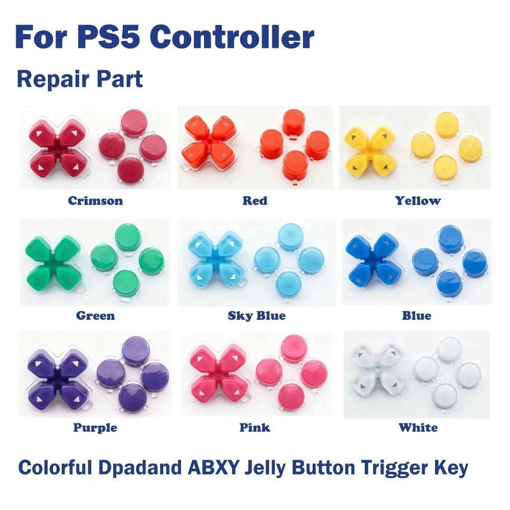 Jelly Color Controller Replacement Buttons Kit for PS5 Controller Controller Customization