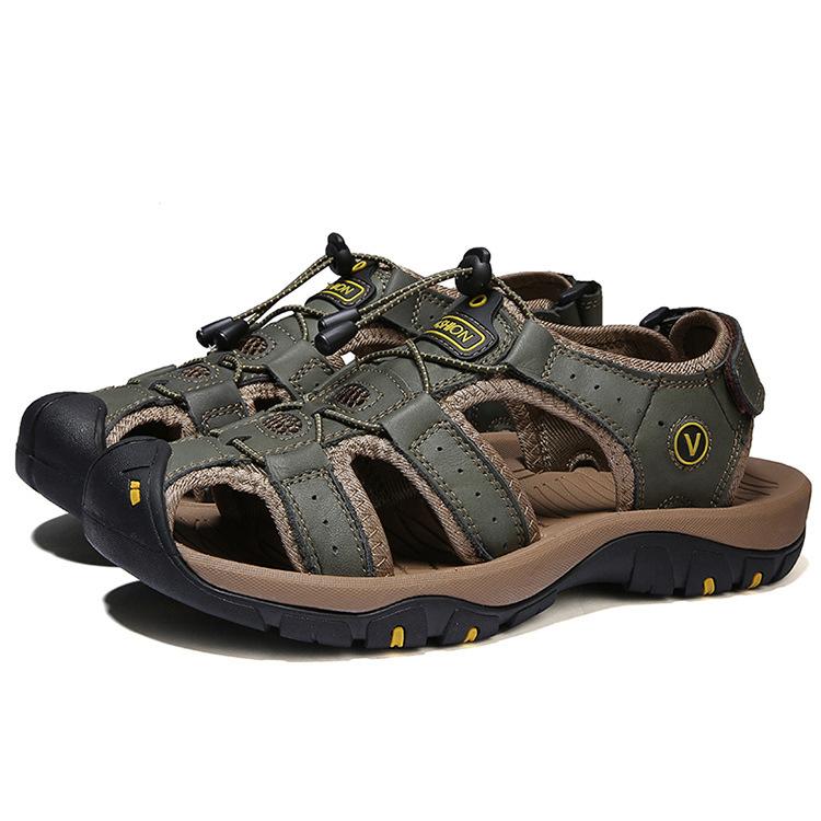 Sandali Traspiranti Estivi da Uomo Scarpe Casual da Spiaggia Suola Spessa Punta Chiusa Scarpe Aqua per Escursionismo Pesca