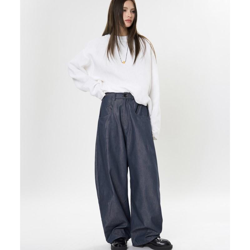 Johnature Japanese Retro Balloon Silhouette Pants Women Spring Summer Breathable Casual Full Length Pants