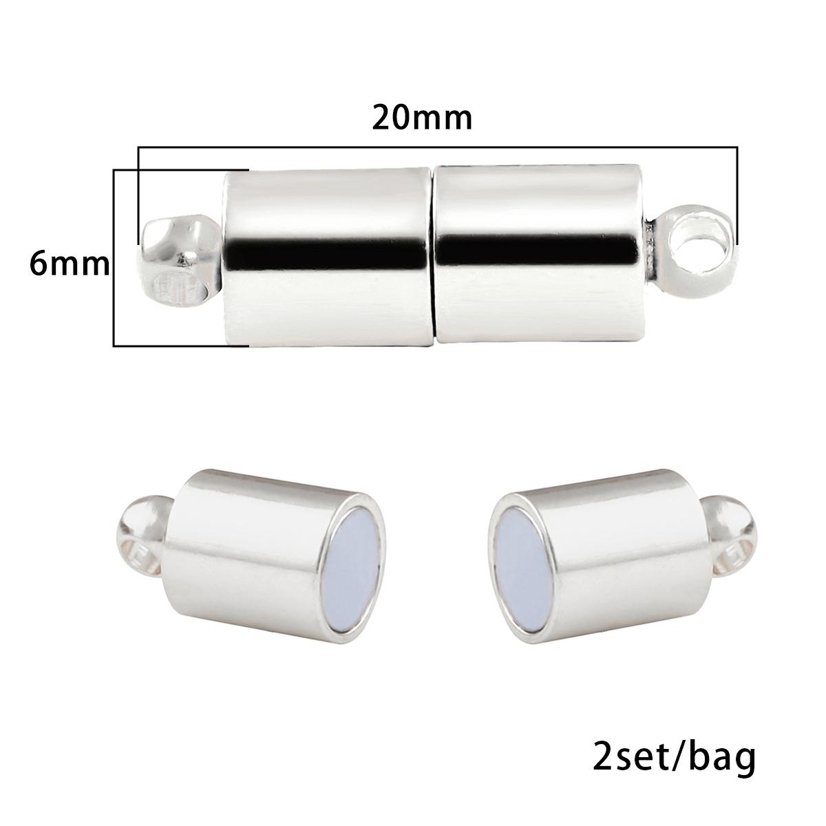 

2 комплекта/сумка, сильные магнитные родиевые застежки, разъемы, подходят для браслетов, ожерелье для DIY, аксессуары для изготовления ювелирных изделий 20x6mm серебряный