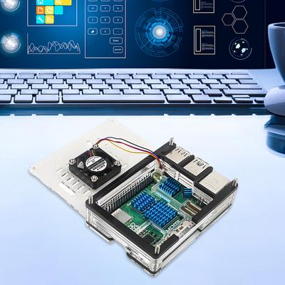 Clear Case Support Official Active Cooler Transparent Acrylic Enlosure Shell Protective Case Box Fit for Raspberry Pi 5 4GB/8GB