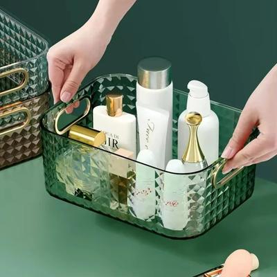 1pc Desk Storage Box Cover Scrub Facial Mask Box Storage Rack Sorting Basket Lipstick Desk Skin Care Cosmetics Box Organizer