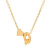 New Trendy Capital A-Z Women's Necklaces Gold Color Short Chain Heart Pendants Sexy Daily Wear Neck Jewelry Party Decor Collar