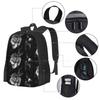 The Darkness Within Hot Sale Schoolbag Backpack Fashion Bags B W Dark Flower