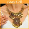 Ethnische Stil Münzanhänger Halskette Mit Quasten Für Party Wear Damenschmuck