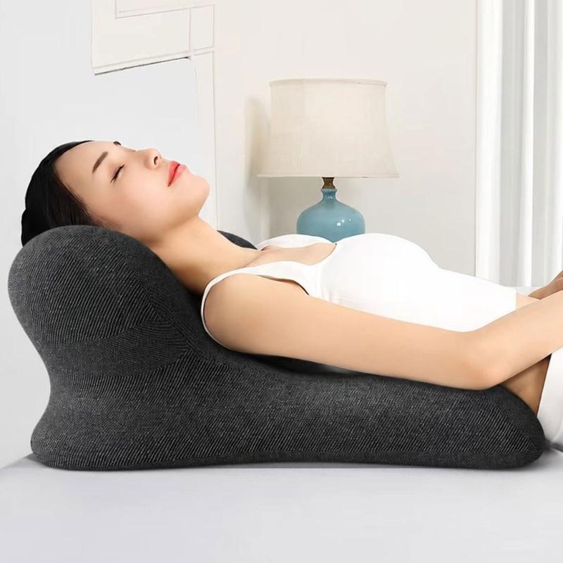 Reading Pillow for Sitting Rest, Supportive Backrest with Side , Detachable Headrest and Side Pockets Use