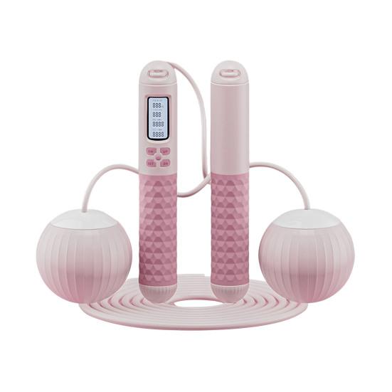 Elektrisches Springseil mit Zähler, Stahldrahtseil, gewichteter Ball, verstellbarer, rutschfester Griff, verwicklungsfreies Training für physikalische Tests, Schüler