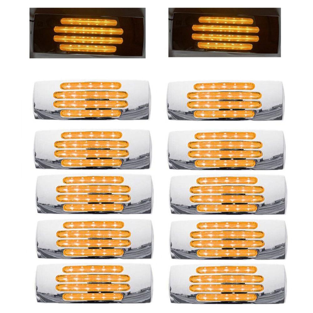 10PCS 22 LED Clearance Side Marker Light For 12V Truck Trailer RV Waterproof Warning Tail Light Truck Lights Accessorie