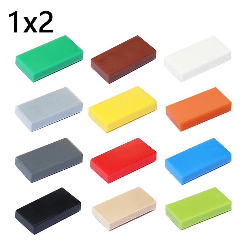 100/200/400PCS MOC Assemble Particles 3069 30070 1x2 Bulk Bricks Flat Tile Smooth Building Blocks DIY Educational Creative Toys