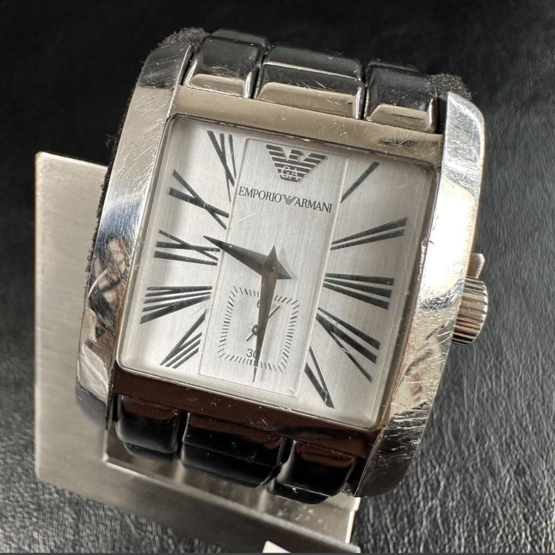 Used Operation EMPORIO ARMANI AR-0182 Men s Watch Square