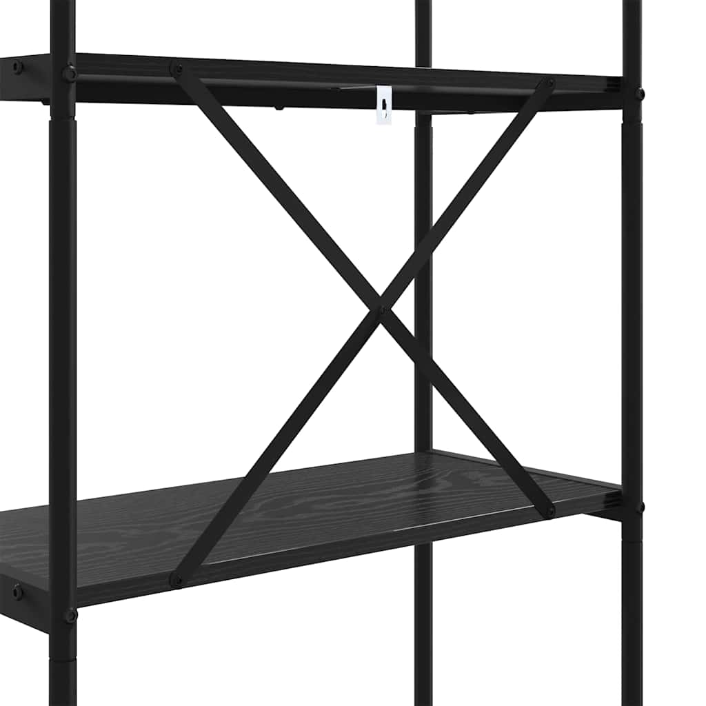 Bookshelf Black Oak Look 80 x 30 x 183 cm Engineered Wood