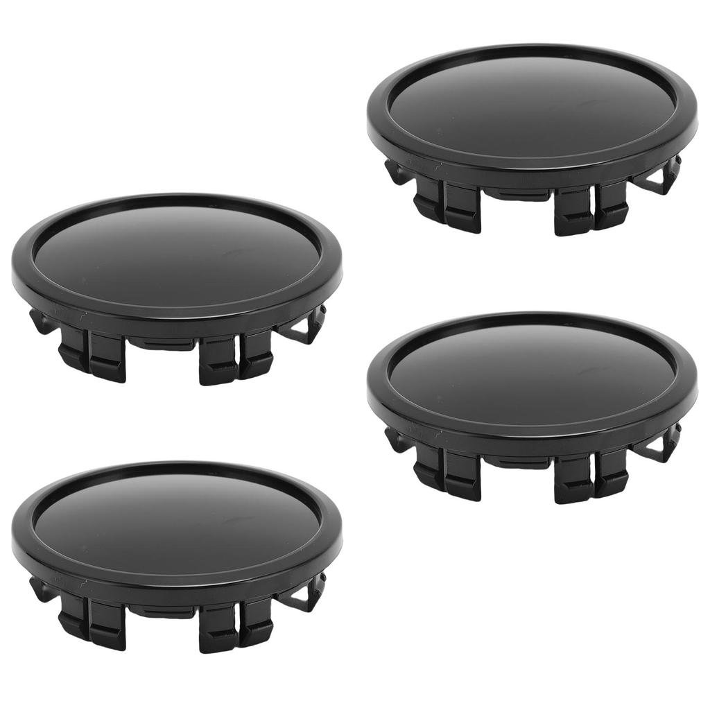 4PCS Wheel Center Caps 75mm Outer Diameter Scratch and Rain Proof Excellent Sealing for Vehicles Black
