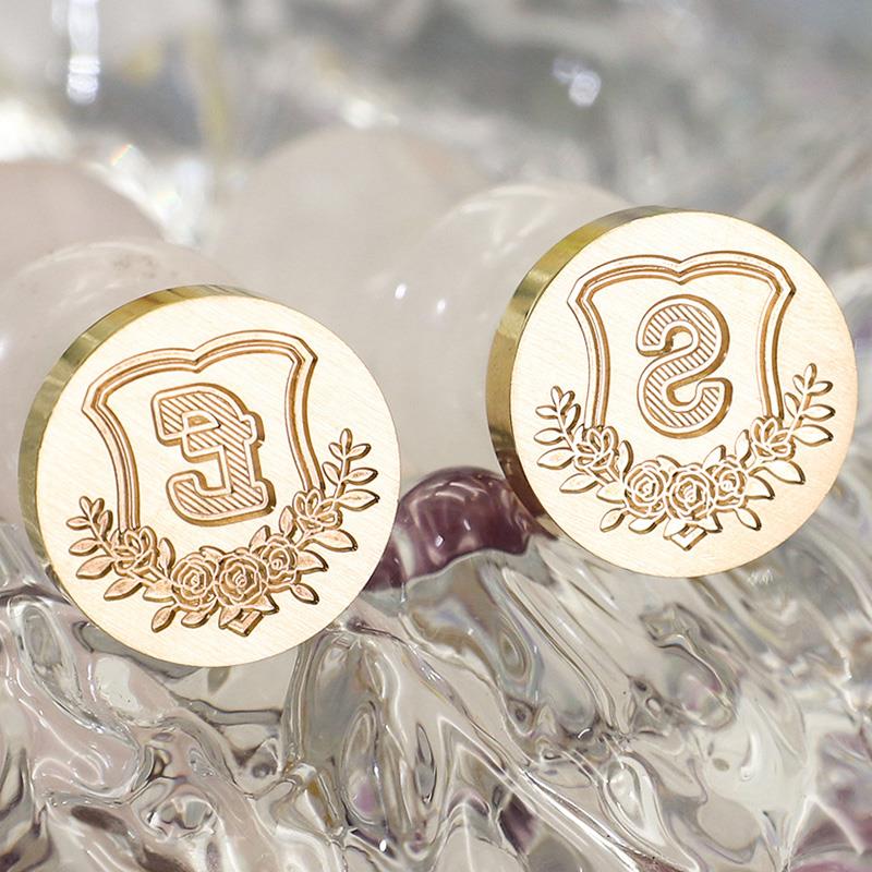 26 English Letters Datura Flower Pattern Wax Stamp Seal Envelope Sealin Greeting Card Gifts Wedding Invitation Decoration 20mm