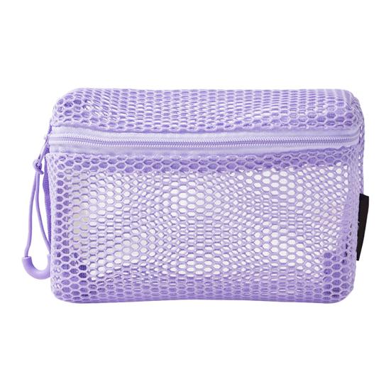 Cosmetic Bag Zipper Design Adjustable Size Large Capacity Mesh See-Through Washable Breathable Travel Makeup Organizer Storage Pouch