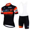 Mens Cycling Jersey Set Short Sleeve Breathable Quick-Dry Bike Riding Outfit Sportswear