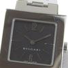 Bvlgari Quadlard Watches SQ22Stainless Steel Silver blackDial Stainless Steel Quartz Analog Display Women Used